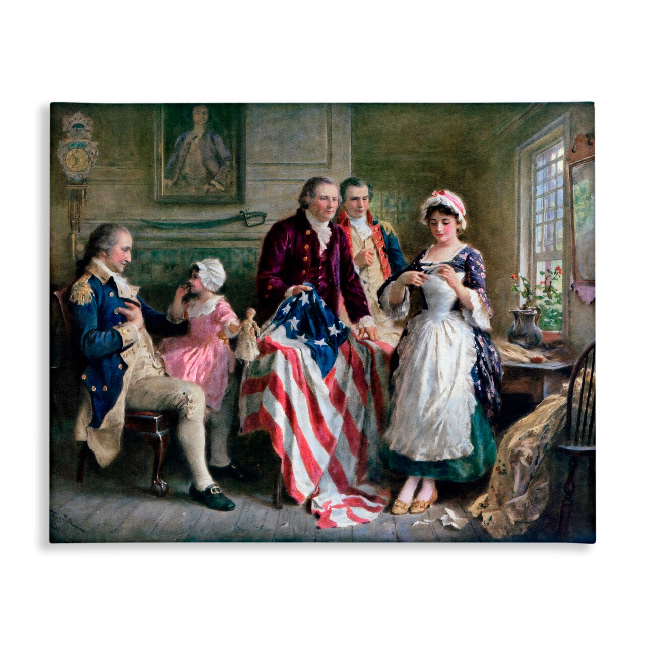 Stupell Industries Historical Betsy Ross Canvas, design by Arlington Prints